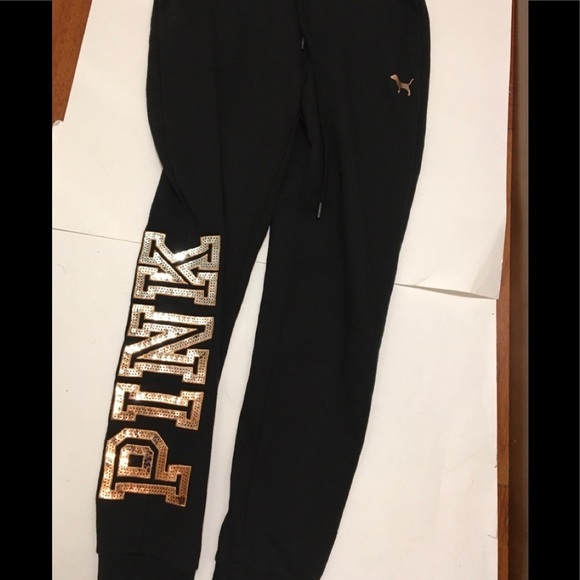 44. Pink Victoria Secret Sweatshirt Jogger Set XS - Picture 5 of 10